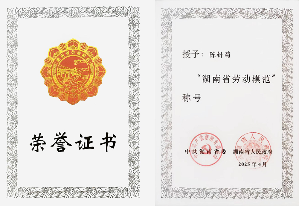 舜華鴨業(yè)質量總監(jiān)陳針菊榮獲“湖南省勞動模范”稱號